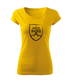 DRAGOWA women's t-shirt Slovak emblem 150 g/m², yellow