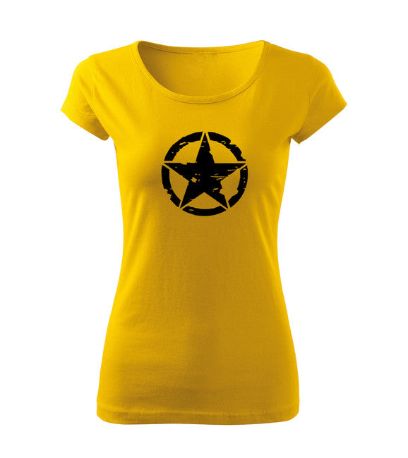 DRAGOWA Women's Star T-Shirt 150 g/m², Yellow