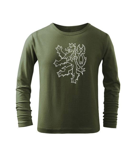 DRAGOWA Children's Long Sleeve T-Shirt, Czech Lion