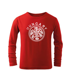 DRAGOWA kids' long-sleeve t-shirt Hungary, red
