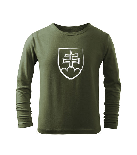 DRAGOWA Children's Long Sleeve T-Shirt, Slovak Emblem