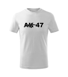 DRAGOWA kids' short-sleeve t-shirt AK-47, white