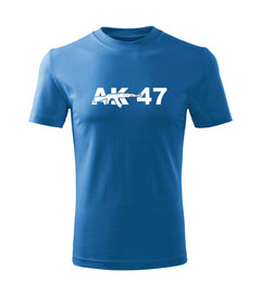 DRAGOWA kids' short-sleeve t-shirt AK-47, blue