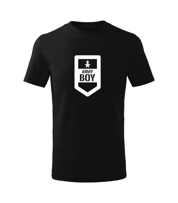 DRAGOWA Kids Army Boy T-Shirt, Short Sleeve