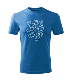DRAGOWA kids' short-sleeve t-shirt Czech lion, blue
