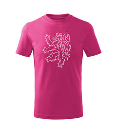 DRAGOWA kids' short-sleeve t-shirt Czech lion, pink