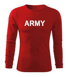 DRAGOWA Fit-T μακρυμάνικο μπλουζάκι army 160 g/m², κόκκινο