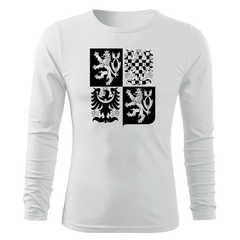 DRAGOWA Fit-T long-sleeve t-shirt large Czech emblem 160 g/m², white