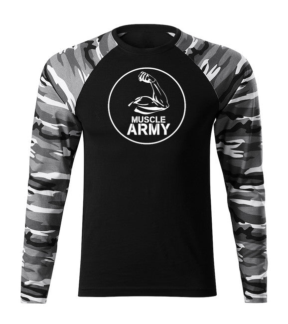 DRAGOWA Fit-T Long Sleeve T-shirt, Army Biceps