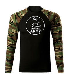 DRAGOWA Fit-T long-sleeve t-shirt muscle army biceps 160 g/m², woodland