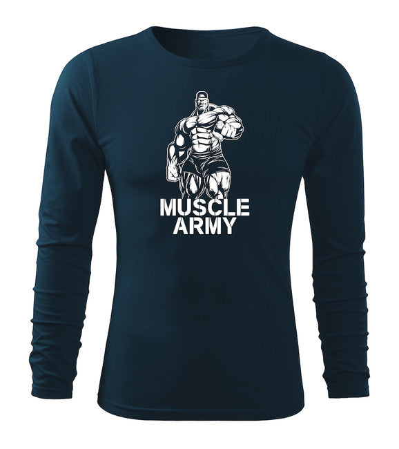 DRAGOWA Fit-T Long Sleeve T-Shirt Muscle Army Man