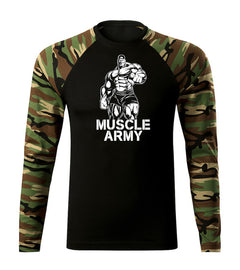 DRAGOWA Fit-T μακρυμάνικο μπλουζάκι muscle army man 160 g/m², woodland
