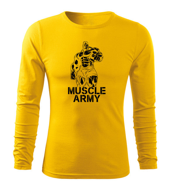DRAGOWA Fit-T Long Sleeve T-Shirt Muscle Army Man