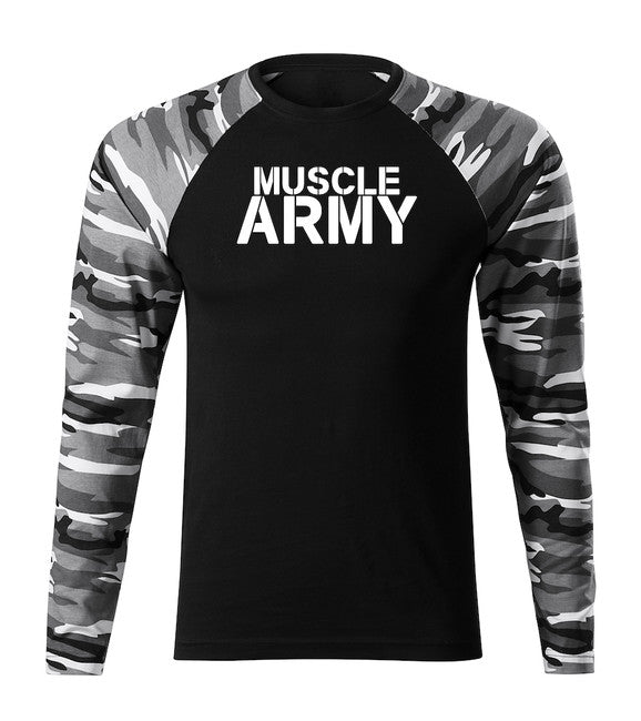 DRAGOWA Fit-T Long Sleeve T-Shirt Muscle Army