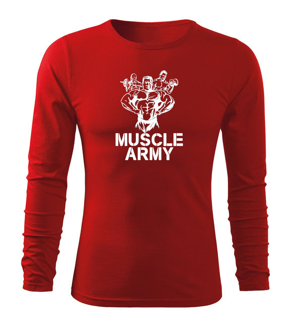 DRAGOWA Fit-T Long Sleeve T-Shirt Muscle Army Team