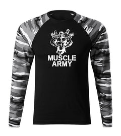 DRAGOWA Fit-T long-sleeve t-shirt muscle army team 160 g/m², metro