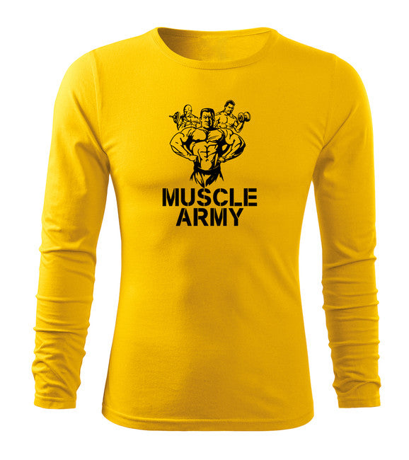 DRAGOWA Fit-T Long Sleeve T-shirt Muscle Army Team