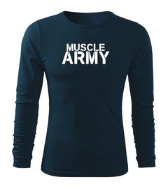 DRAGOWA Fit-T long-sleeve t-shirt muscle army 160 g/m², navy blue