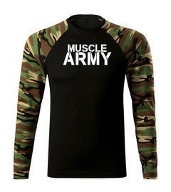 DRAGOWA Fit-T long-sleeve t-shirt muscle army 160 g/m², woodland