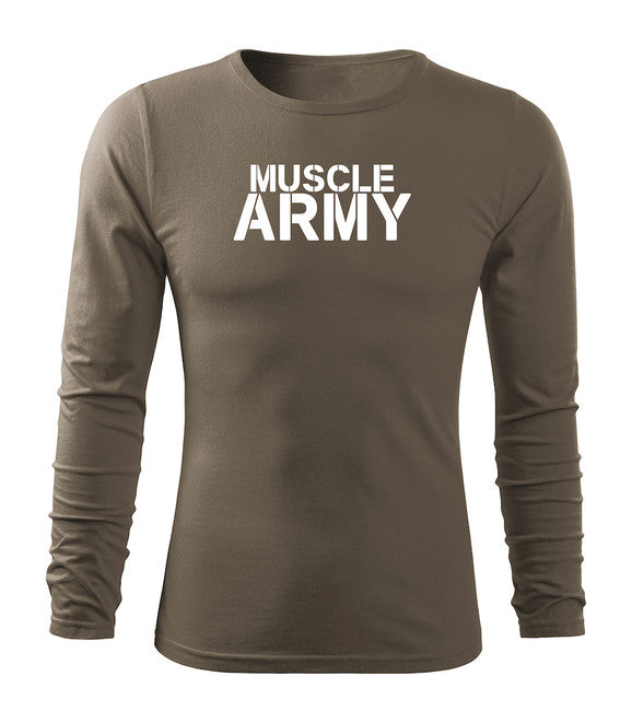 DRAGOWA Fit-T Long Sleeve T-Shirt Muscle Army