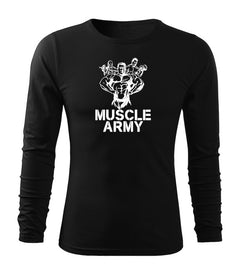 DRAGOWA Fit-T long-sleeve t-shirt muscle army team 160 g/m², black