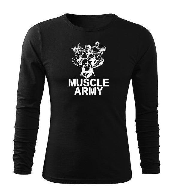 DRAGOWA Fit-T Long Sleeve T-Shirt Muscle Army Team