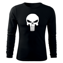DRAGOWA Fit-T μακρυμάνικο μπλουζάκι Punisher 160 g/m², μαύρο