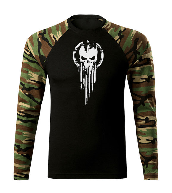 DRAGOWA Fit-T Skull Long Sleeve T-Shirt