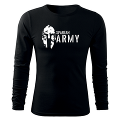 DRAGOWA Fit-T μακρυμάνικο μπλουζάκι Spartan army 160 g/m², μαύρο