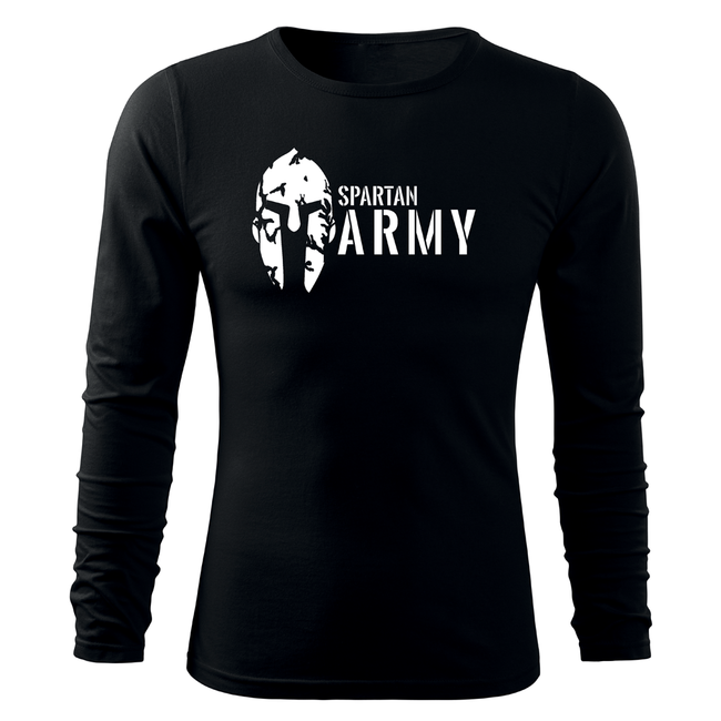 DRAGOWA Fit-T Long Sleeve T-Shirt 160g/m2, Spartan Army, Black