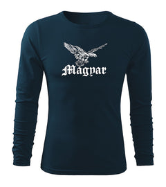 DRAGOWA Fit-T long-sleeve t-shirt Turul bird 160 g/m², navy blue