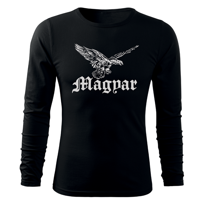 DRAGOWA Fit-T Long Sleeve T-Shirt Turul Bird 160 g/m², Black