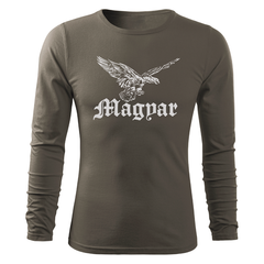 DRAGOWA Fit-T long-sleeve t-shirt Turul bird 160 g/m², olive