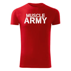 DRAGOWA fitness t-shirt muscle army 180 g/m², red