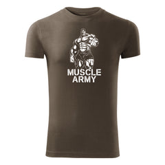 DRAGOWA fitness t-shirt muscle army man 180 g/m², olive