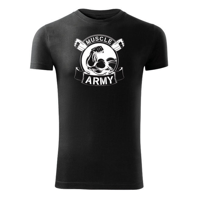 DRAGOWA Muscle Army Original Fitness T-shirt 180 g/m², Black