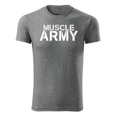 DRAGOWA fitness t-shirt muscle army 180 g/m², grey