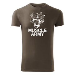 DRAGOWA fitness t-shirt muscle army team 180 g/m², olive