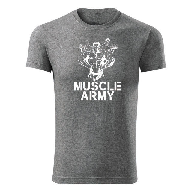 DRAGOWA Muscle Fitness T-Shirt, Army Team