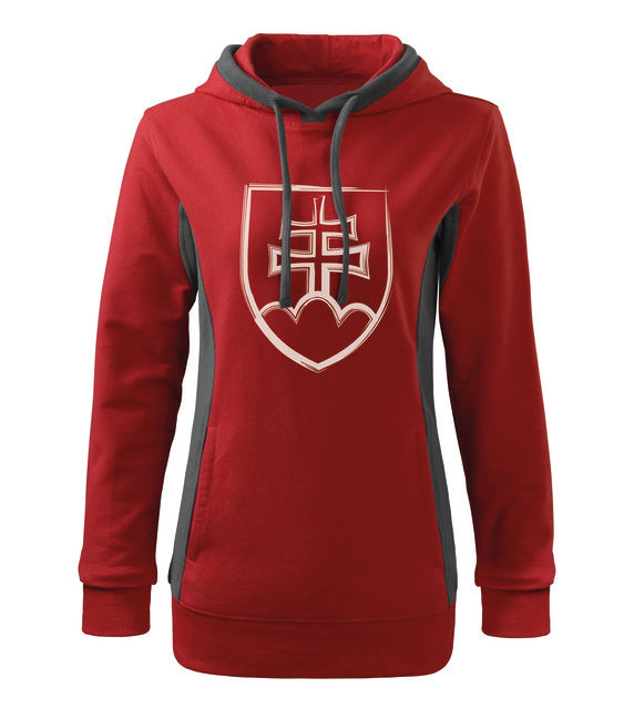 DRAGOWA Slovak Symbol Women's Hoodie 280 g/m², White