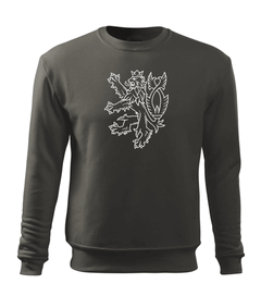 DRAGOWA men's sweatshirt Czech lion 300 g/m², grey