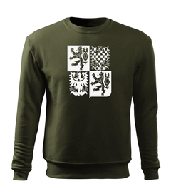 DRAGOWA men's sweatshirt large Czech emblem 300 g/m², olive