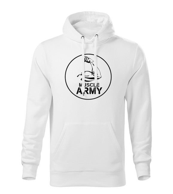 DRAGOWA Men's Muscle Army Biceps Hoodie