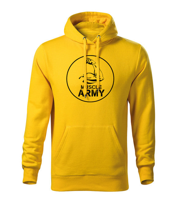 DRAGOWA Men's Muscle Army Biceps Hoodie