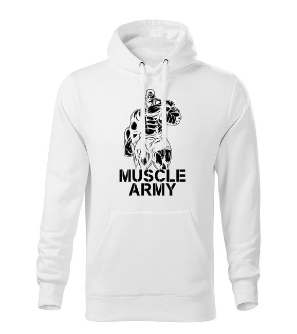 DRAGOWA Men's Muscle Army Man Hoodie