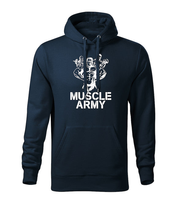 DRAGOWA Men's Muscle Army Team Hoodie