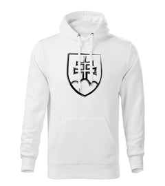 DRAGOWA men's hoodie Slovak emblem 320 g/m², white
