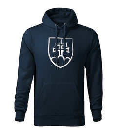 DRAGOWA men's hoodie Slovak emblem 320 g/m², navy blue