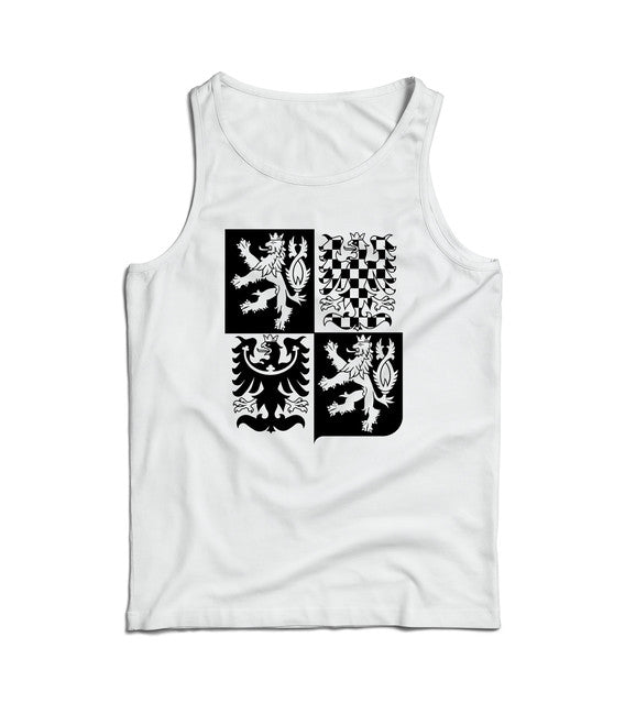 DRAGOWA Czech Lion Men's Tank Top 160 g/m², White