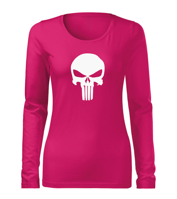 DRAGOWA Slim Women's Long Sleeve T-Shirt Punisher